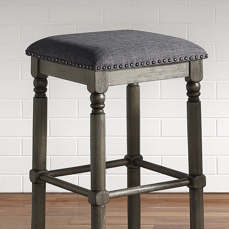 Arnhem Wood Upholstered Bar Stools, Set of 2 by HouseOfZazla