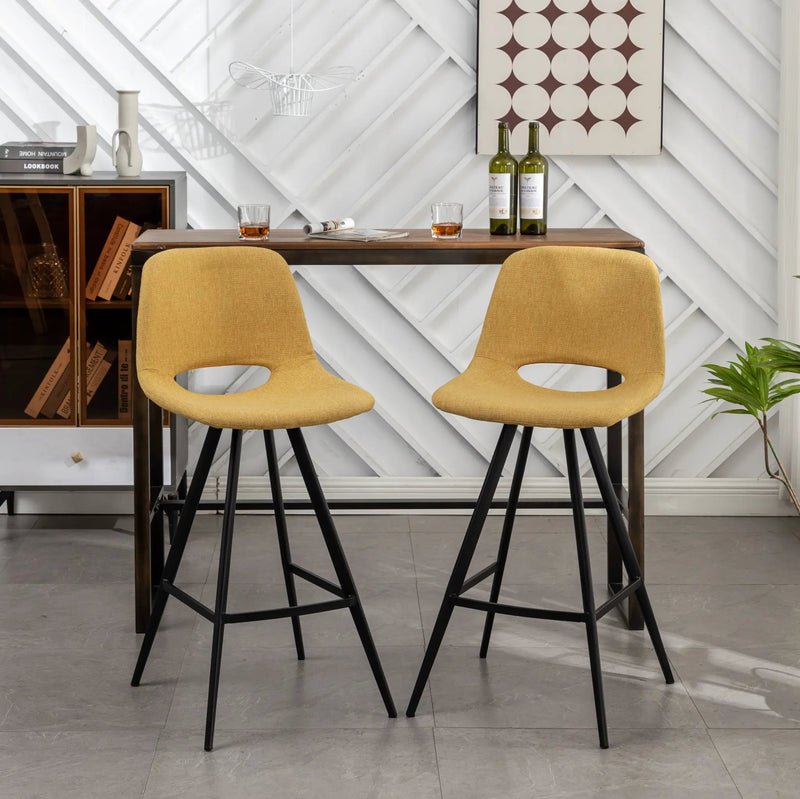Porth Fabric Kitchen Counter Height Stools, Set of 2 by HouseOfZazla