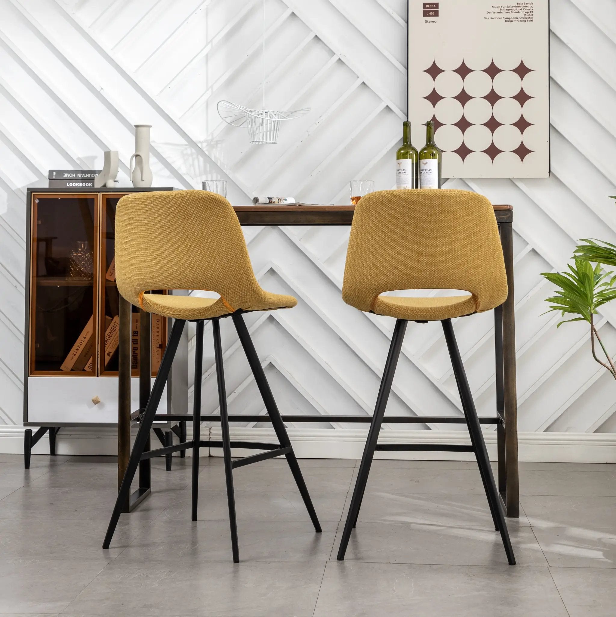 Porth Fabric Kitchen Counter Height Stools, Set of 2 by HouseOfZazla