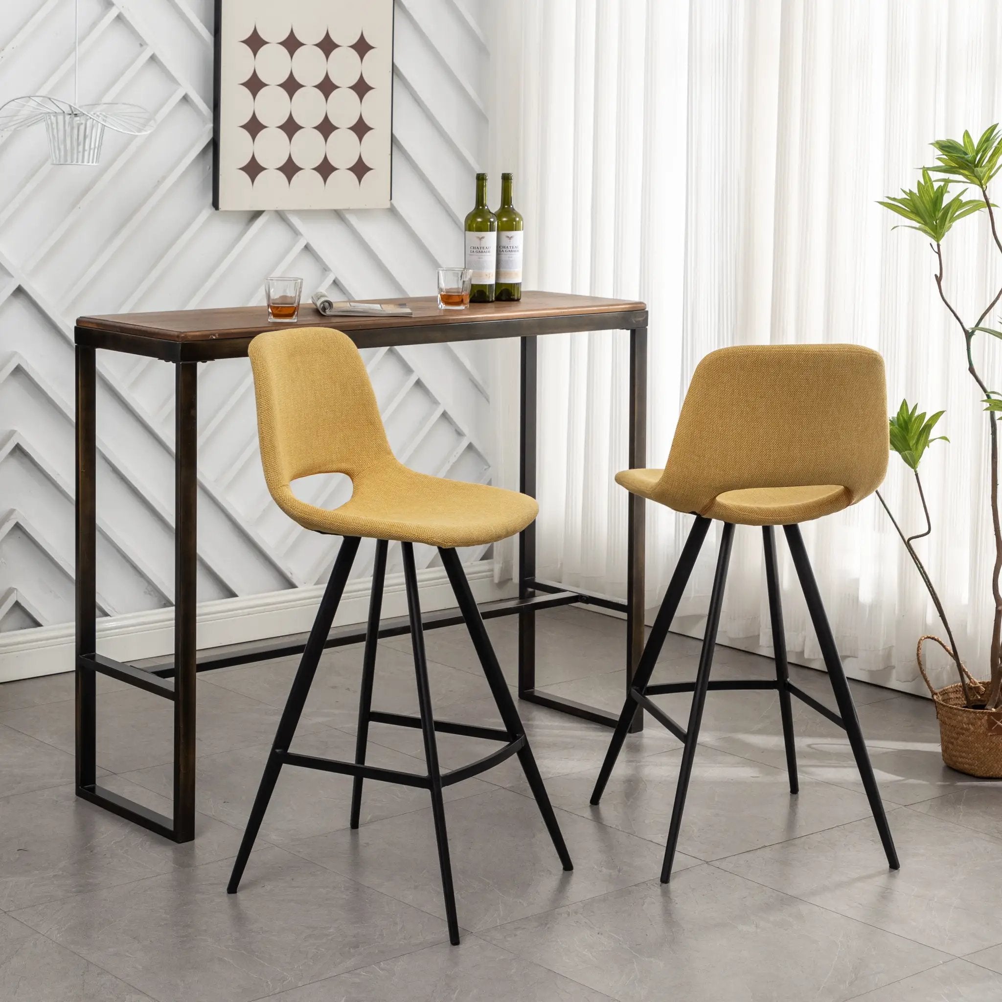 Porth Fabric Kitchen Counter Height Stools, Set of 2 by HouseOfZazla