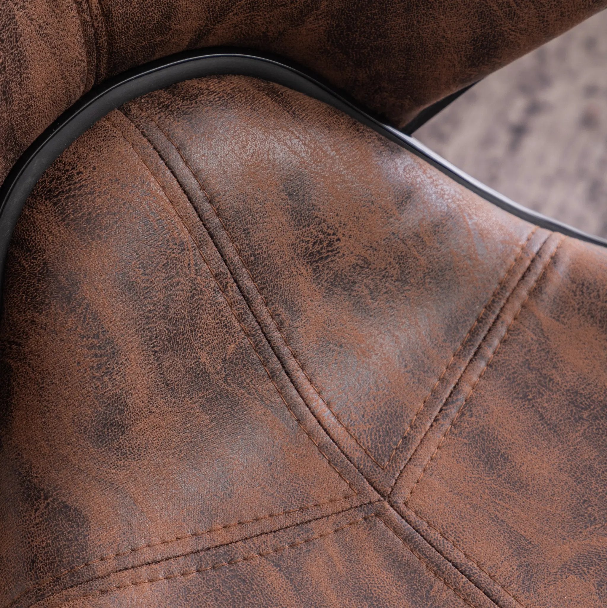 Masaccio Weathered Upholstery Airlift Adjustable Swivel Barstool by HouseOfZazla