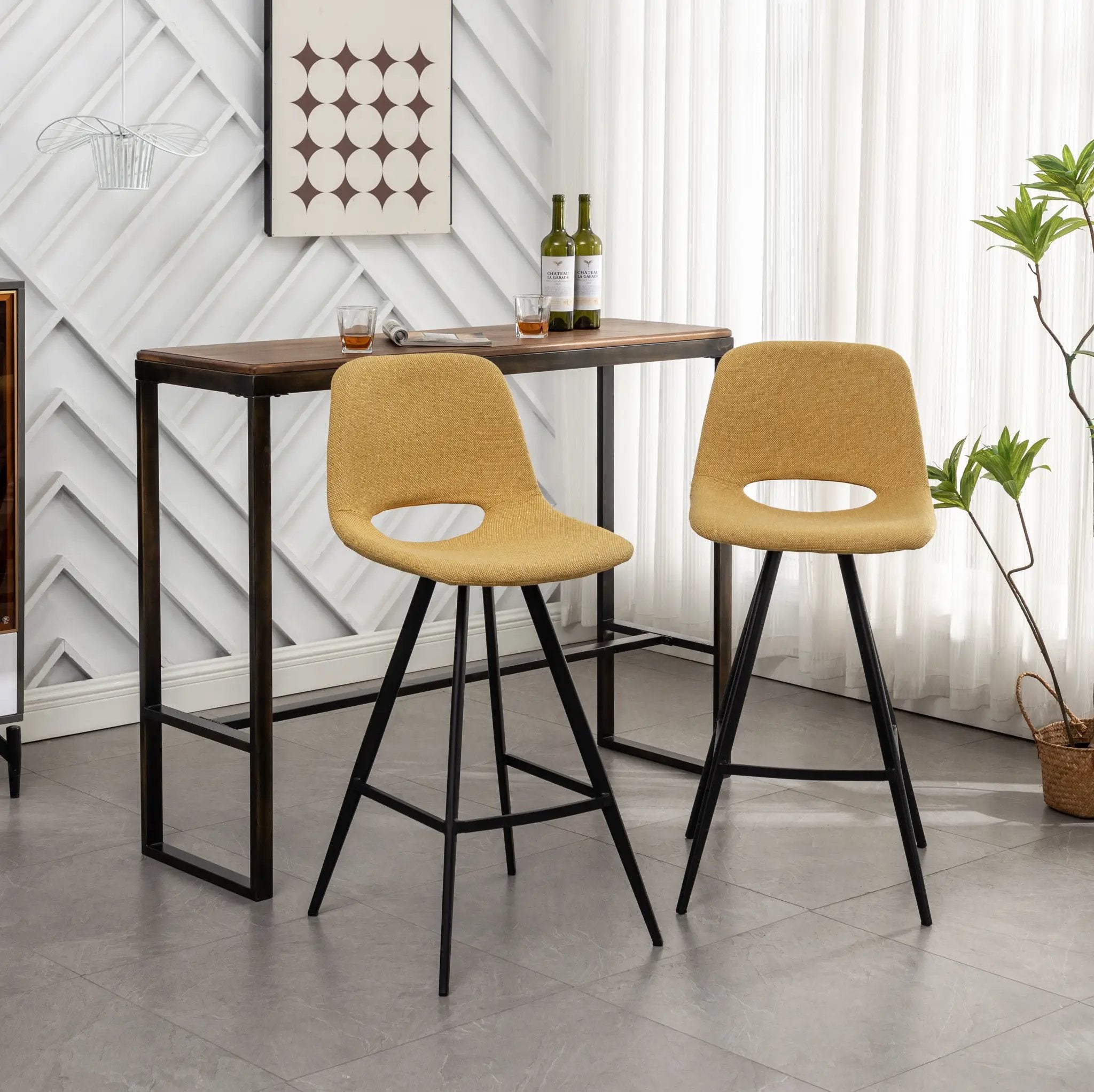 Porth Fabric Kitchen Counter Height Stools, Set of 2 by HouseOfZazla
