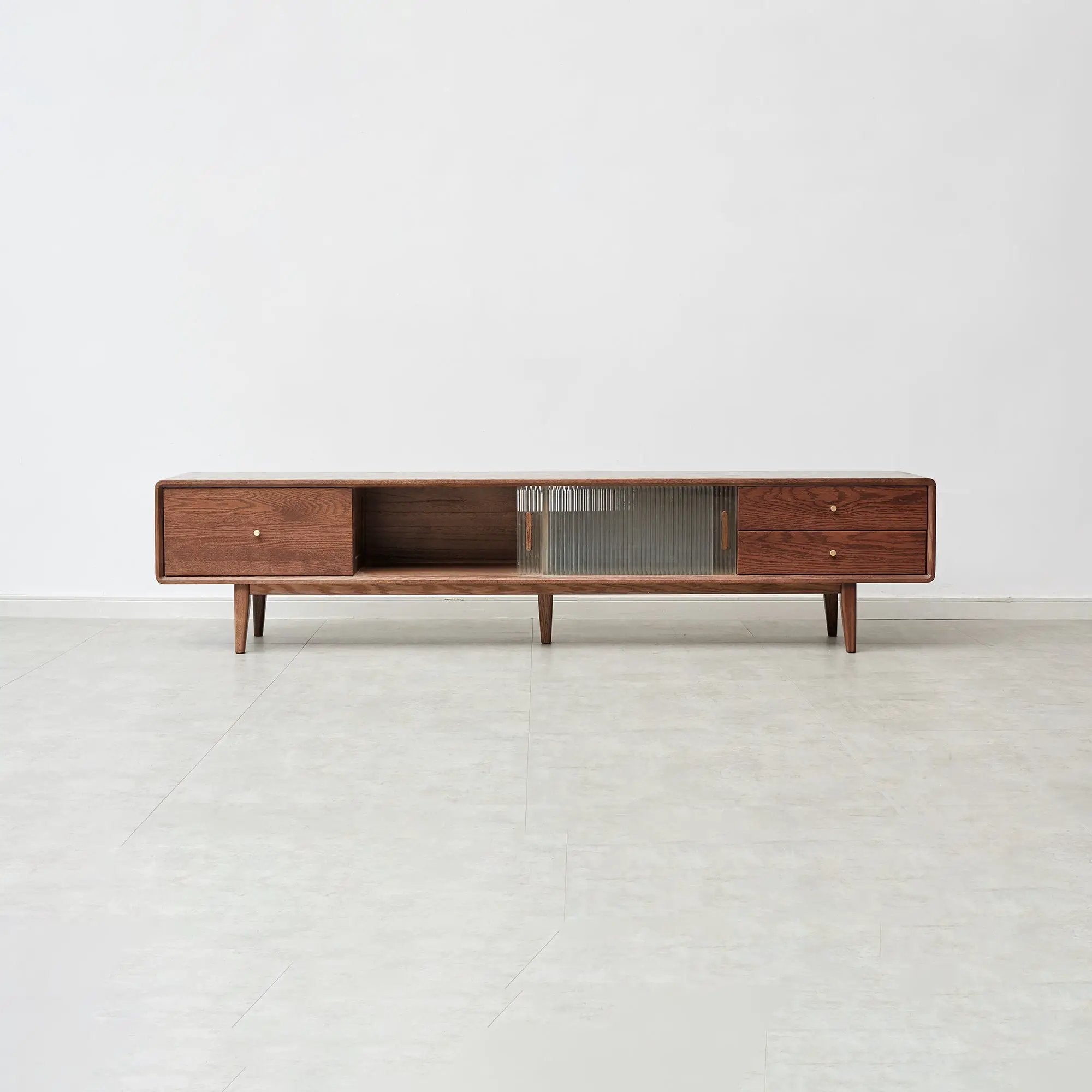 Walnut Color North America A Grade Solid TV Cabinet by HouseOfZazla