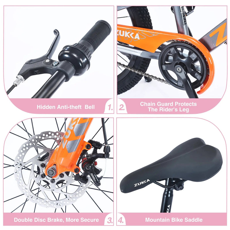 ZUKKA 20 Inch Mountain Bike for Ages 7-10 by HouseOfZazla