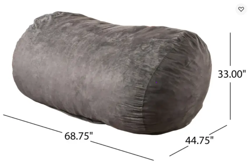 Nest 6.5 Foot Cylindrical Suede Bean Bag by HouseOfZazla