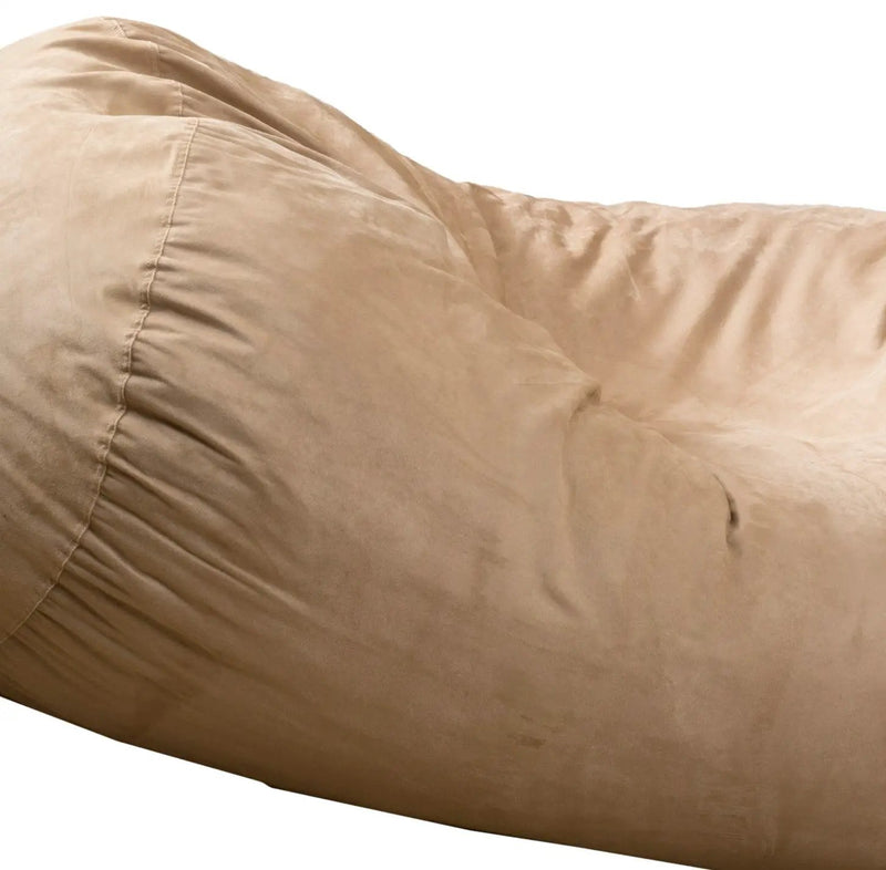 Marlin 6.5 Foot Suede Cylindrical Bean Bag, Tuscany by HouseOfZazla