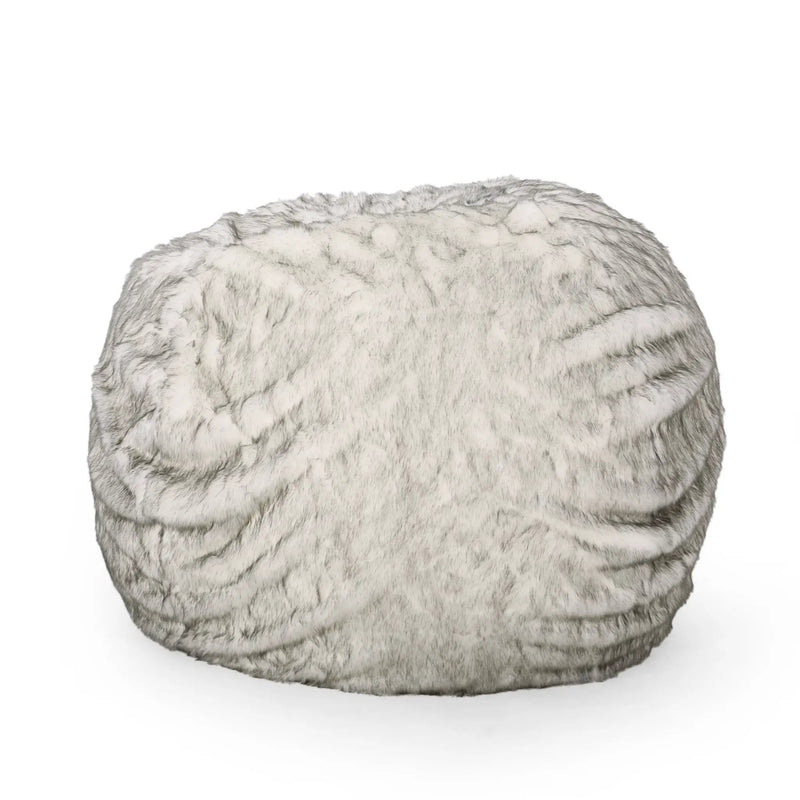 Negar 5 Foot Rounded Short Faux Fur Bean Bag by HouseOfZazla