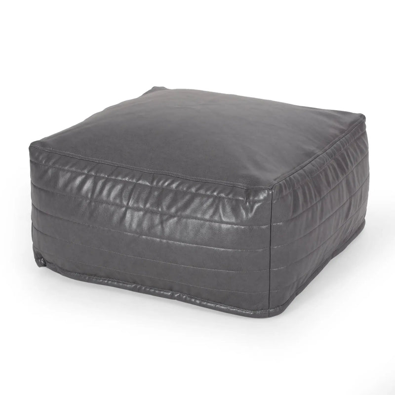 Bambo Faux Leather Rectangle Pouf by HouseOfZazla