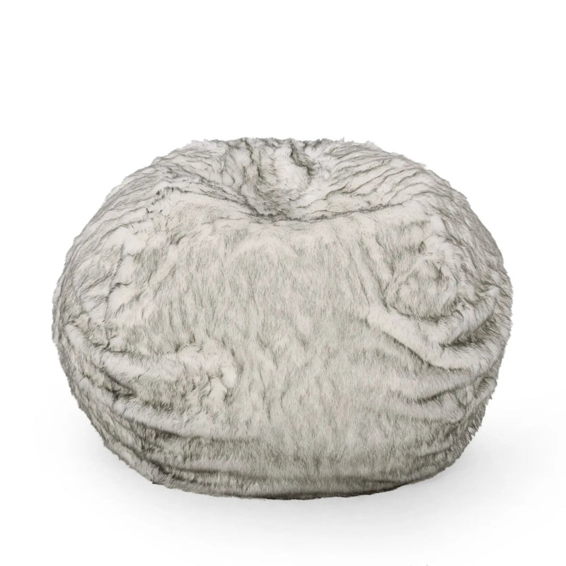 Negar 5 Foot Rounded Short Faux Fur Bean Bag by HouseOfZazla