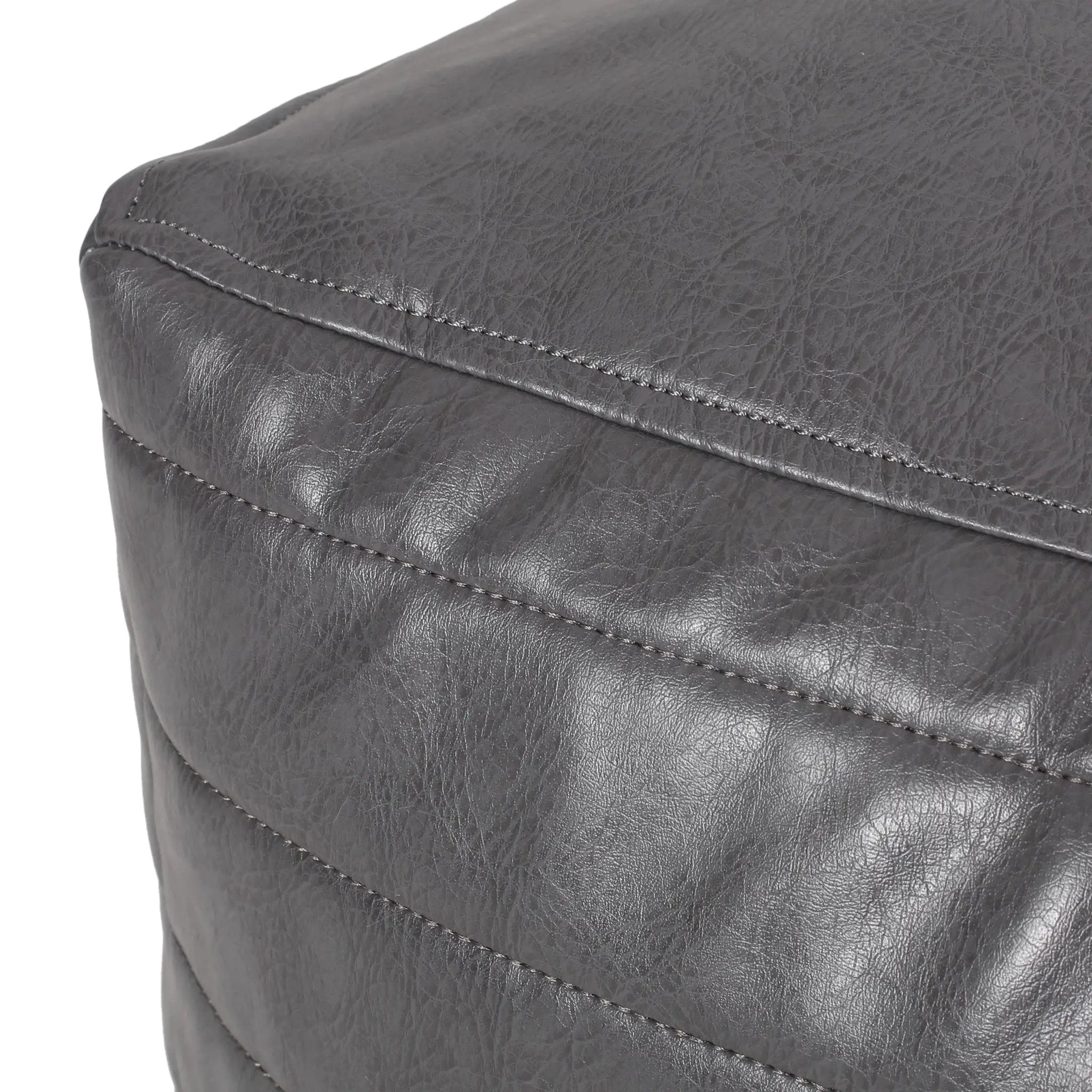 Bambo Faux Leather Rectangle Pouf by HouseOfZazla