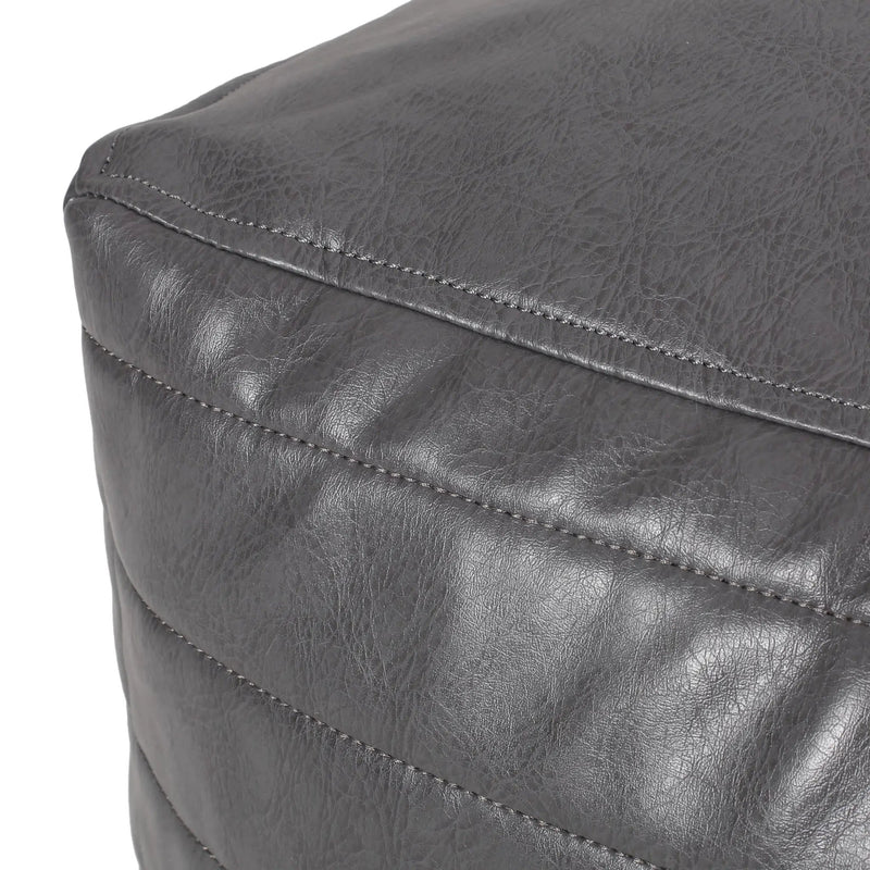 Bambo Faux Leather Rectangle Pouf by HouseOfZazla