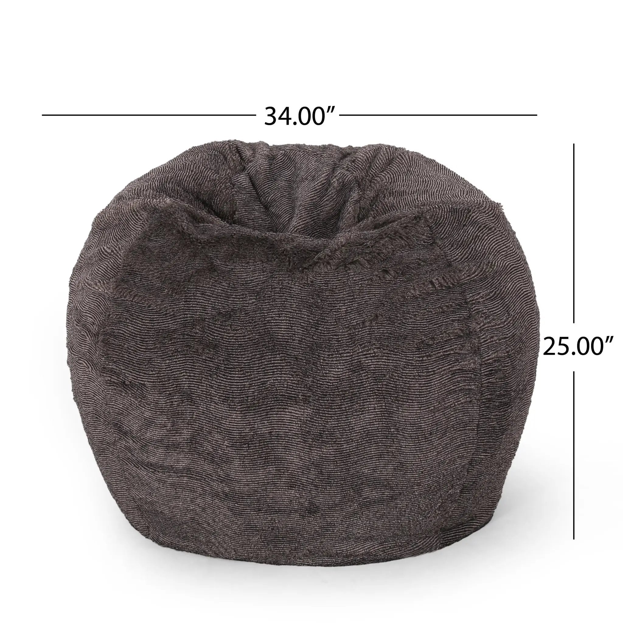 Vida 3 Foot Rounded Faux Fur Bean Bag by HouseOfZazla