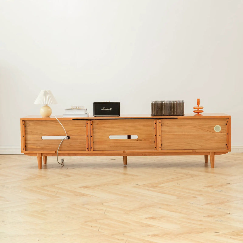North America FAS Grade Solid Cherry Wood TV Cabinet by HouseOfZazla