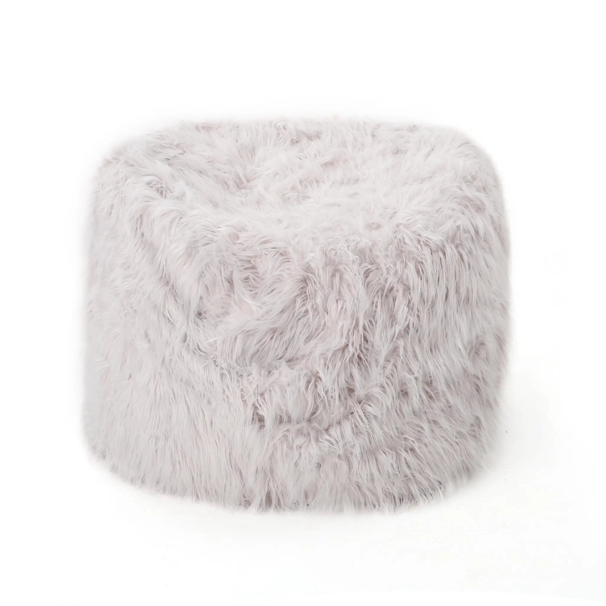 Mahin 5 Foot Rounded Faux Fur Bean Bag - Lavender by HouseOfZazla