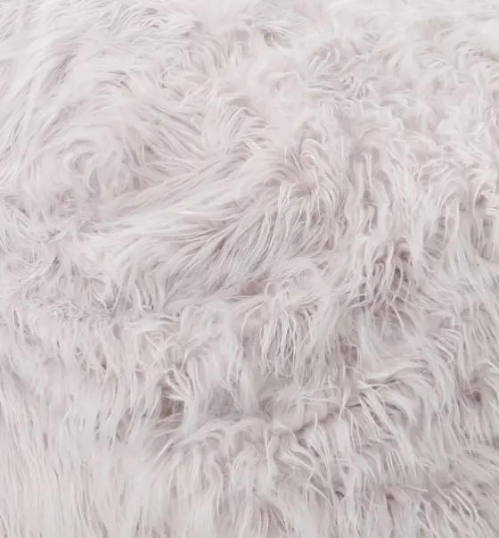Mahin 5 Foot Rounded Faux Fur Bean Bag - Lavender by HouseOfZazla