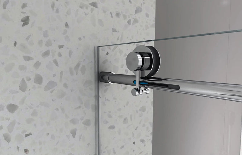 4876 Brushed Nickel Frameless Shower Door with Soft Closing by HouseOfZazla