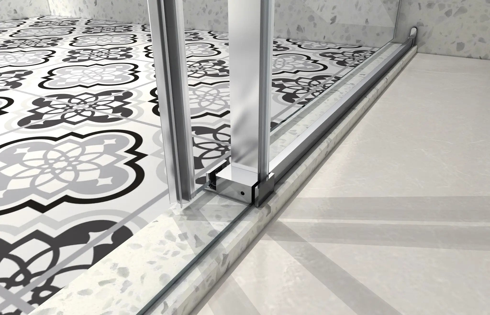 4876 Brushed Nickel Frameless Shower Door with Soft Closing by HouseOfZazla