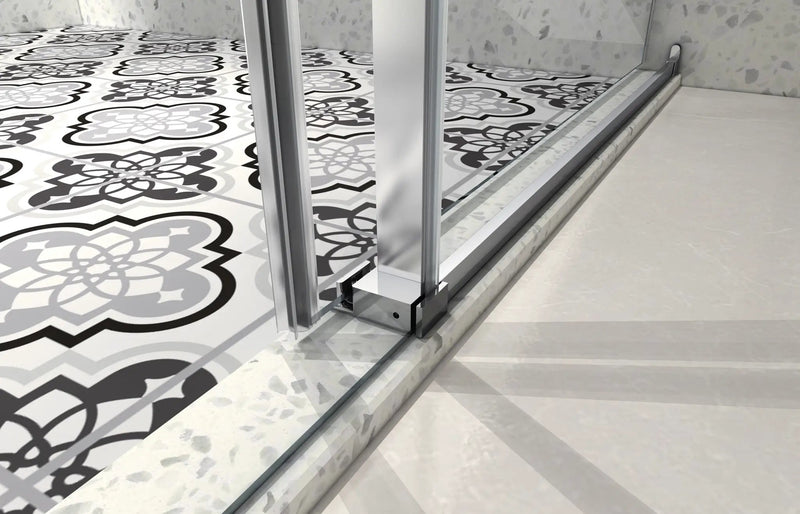4876 Brushed Nickel Frameless Shower Door with Soft Closing by HouseOfZazla