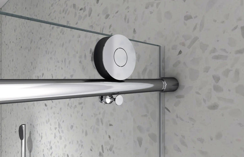 4876 Brushed Nickel Frameless Shower Door with Soft Closing by HouseOfZazla