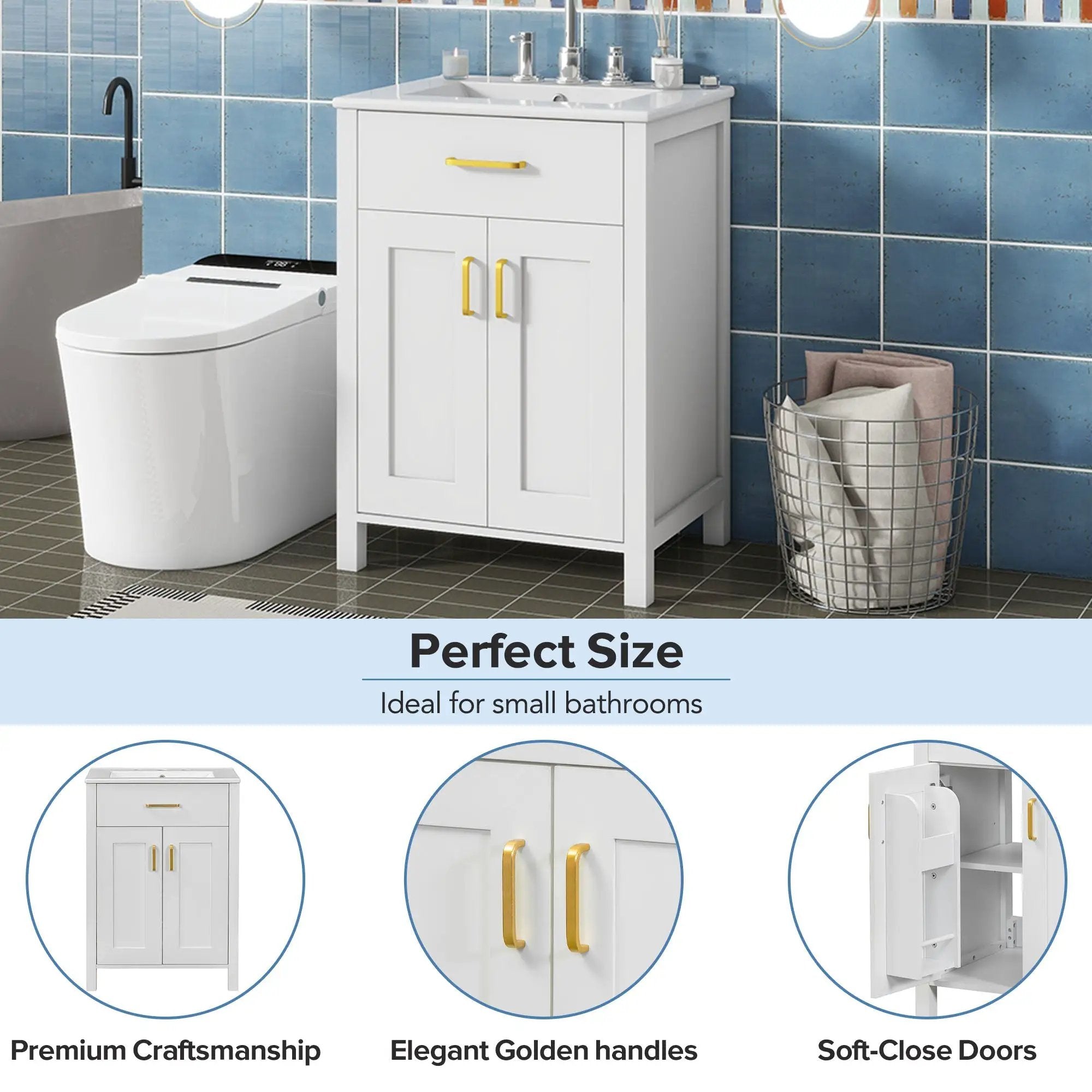 24" Bathroom Vanity Combo with Ceramic Sink by HouseOfZazla