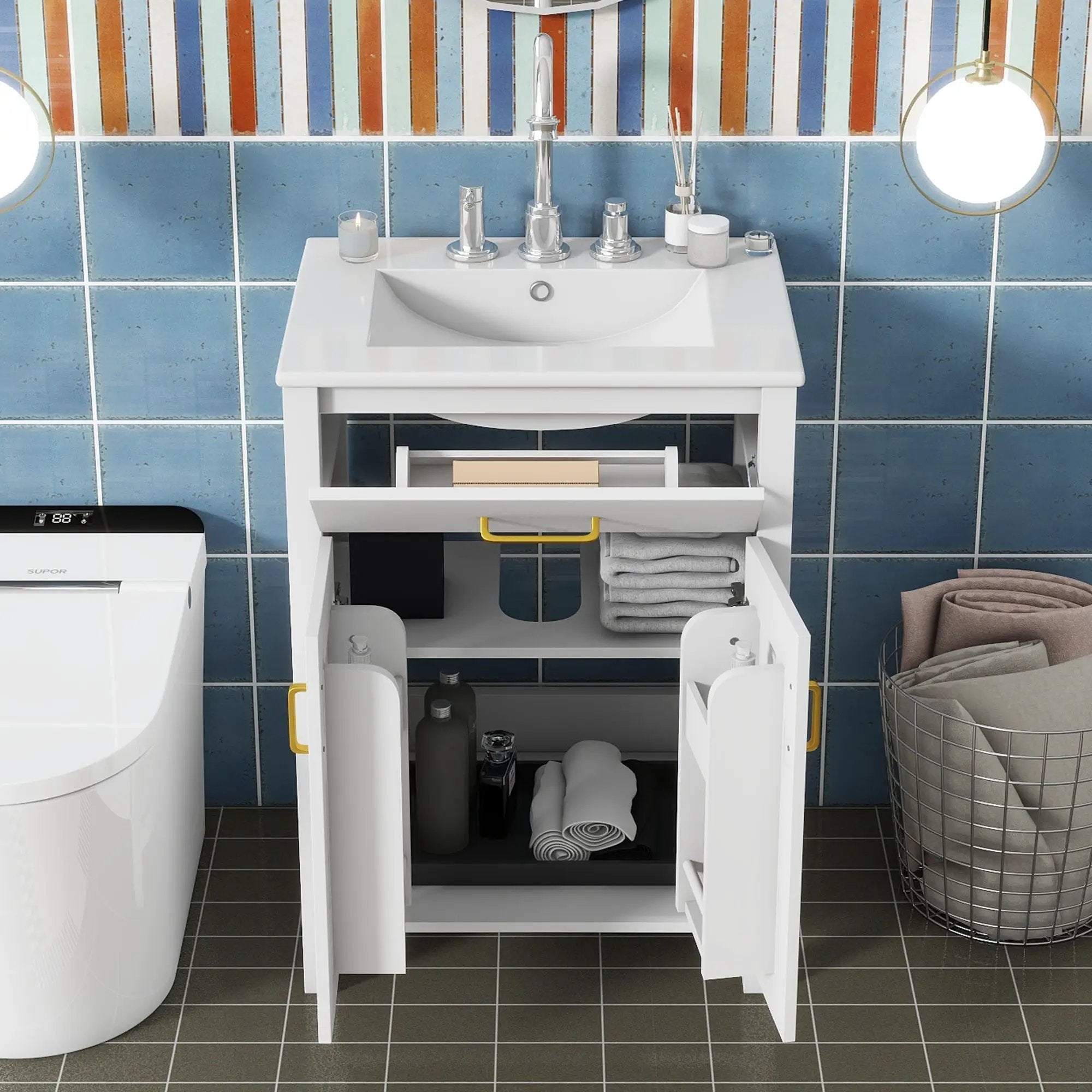 24" Bathroom Vanity Combo with Ceramic Sink by HouseOfZazla
