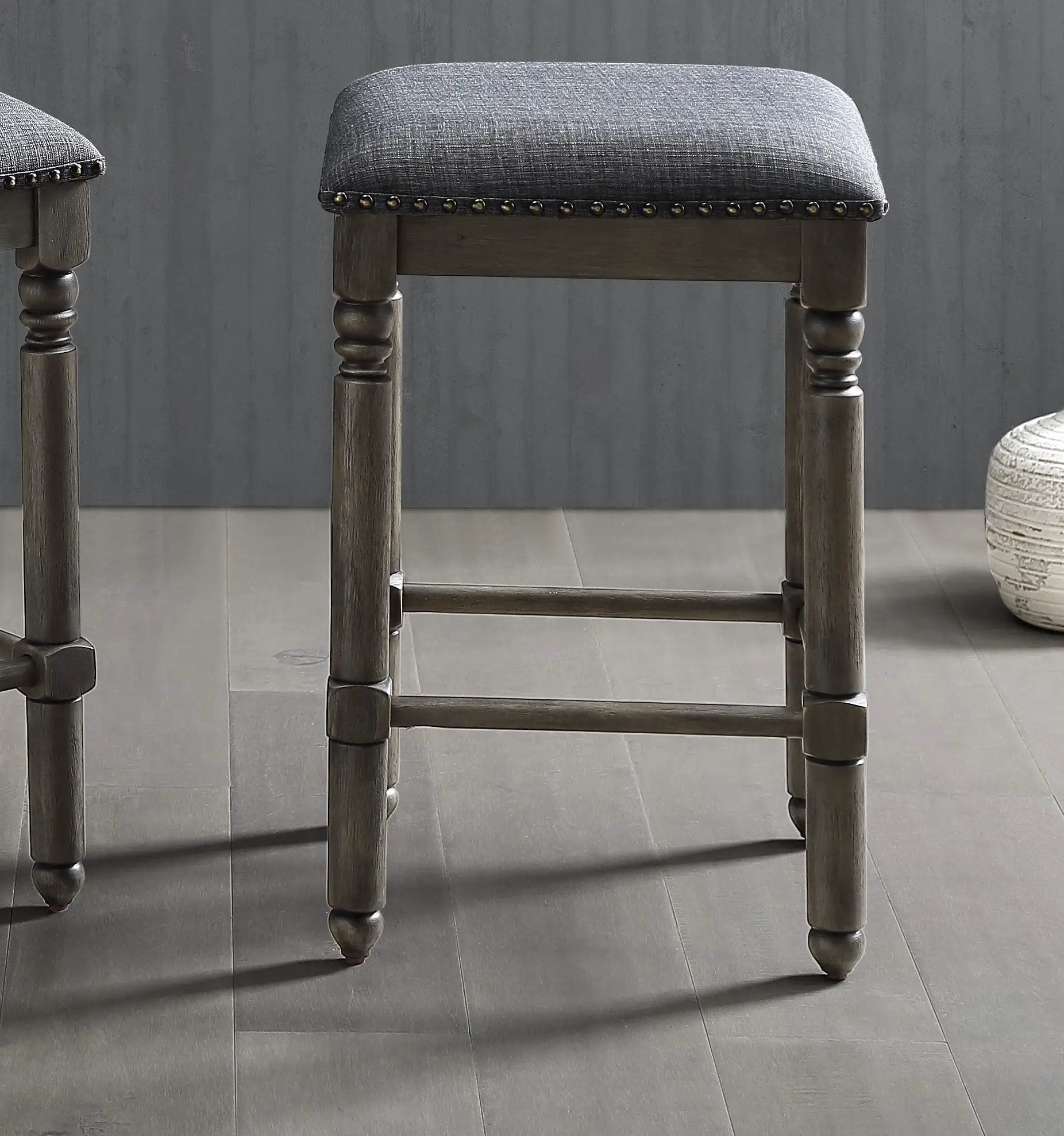 Arnhem Wood Upholstered Swivel Counter Height Stool, Set of 2 by HouseOfZazla
