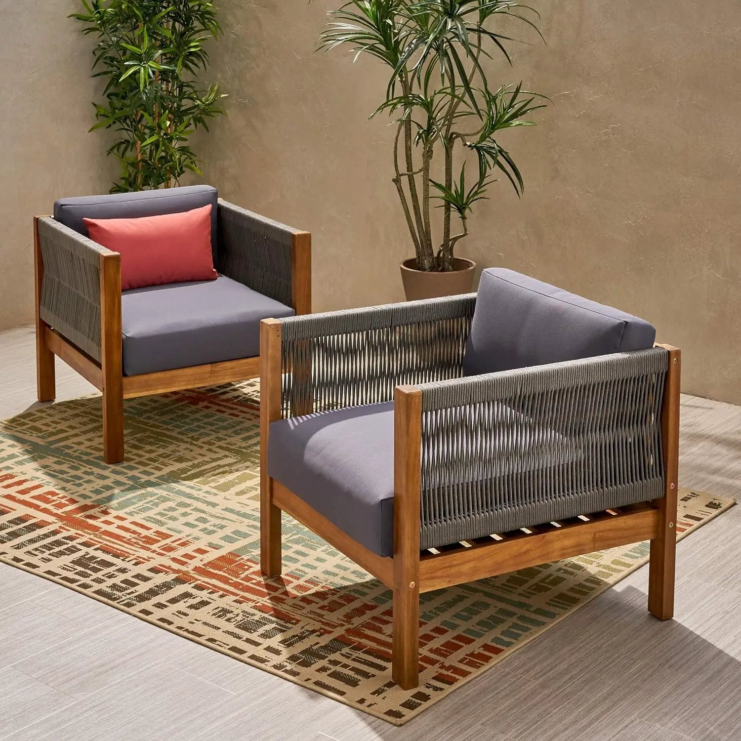 Laurel Outdoor Club Chair Set of 2 by HouseOfZazla