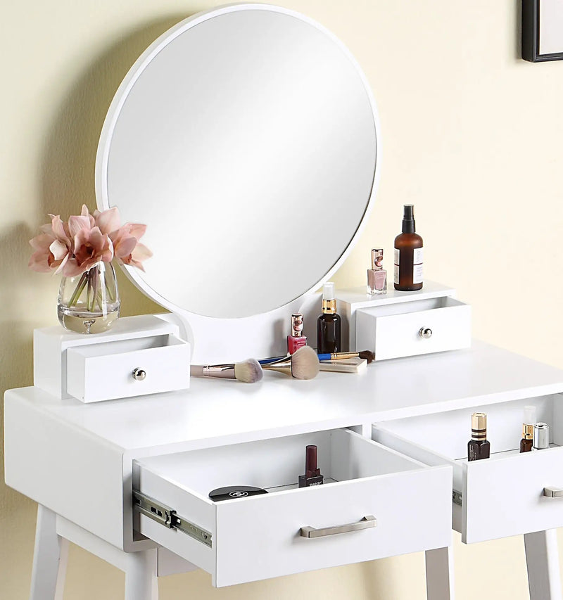 Liannon Contemporary Wood Vanity and Stool Set by HouseOfZazla