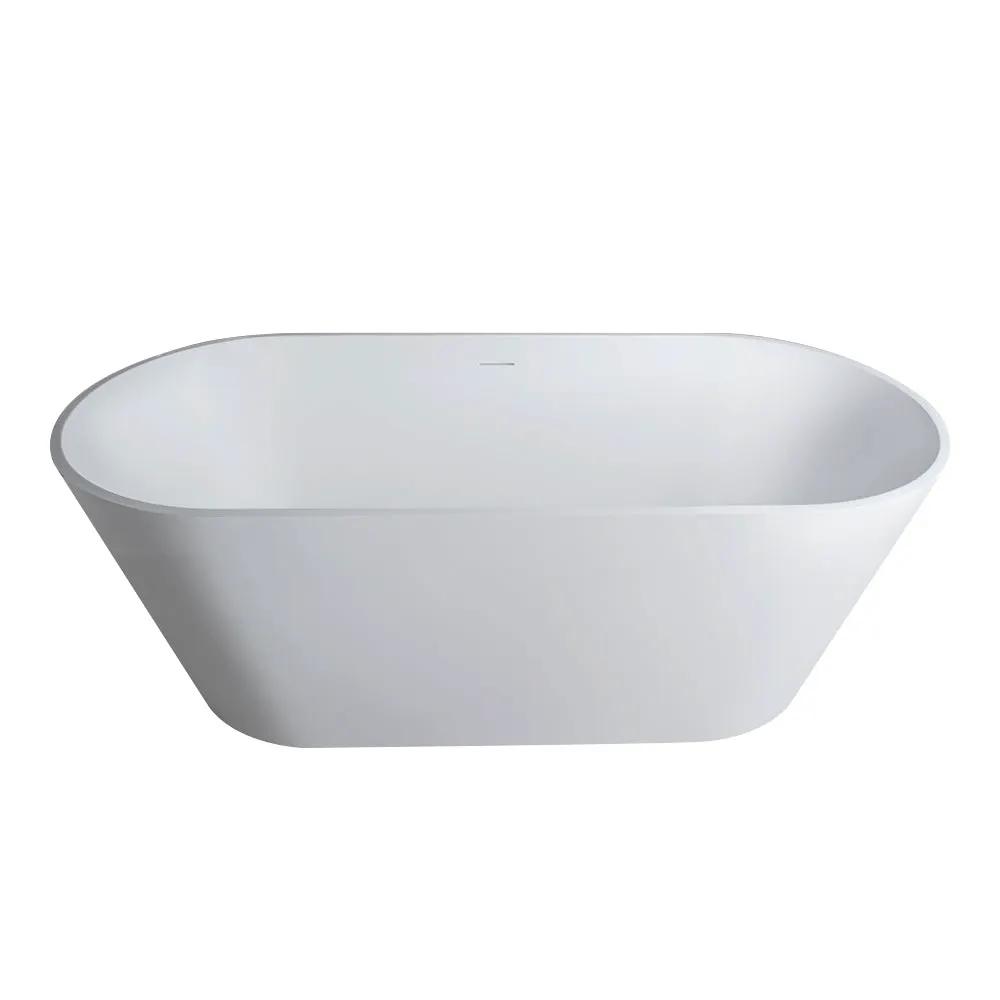 55 Inch Freestanding Solid Surface Soaking Bathtub by HouseOfZazla