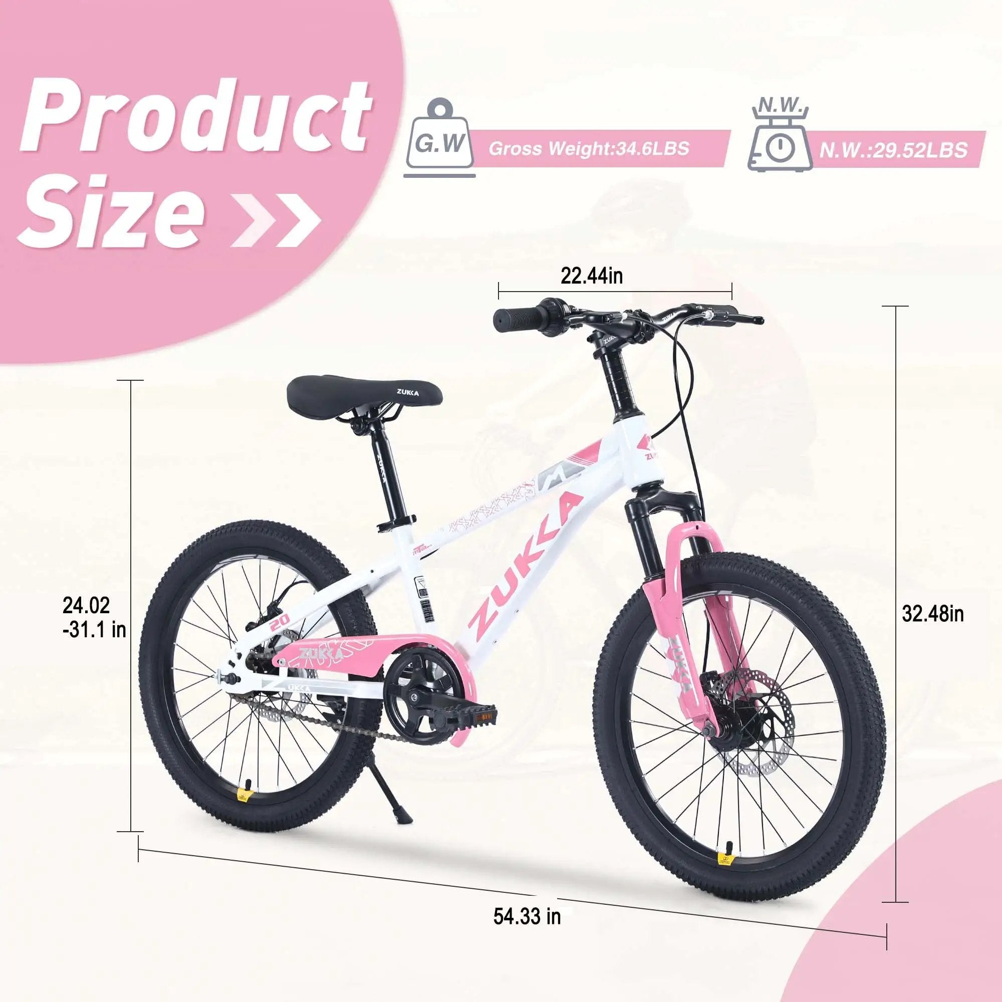 ZUKKA 20 Inch Mountain Bike for Ages 7-10 by HouseOfZazla