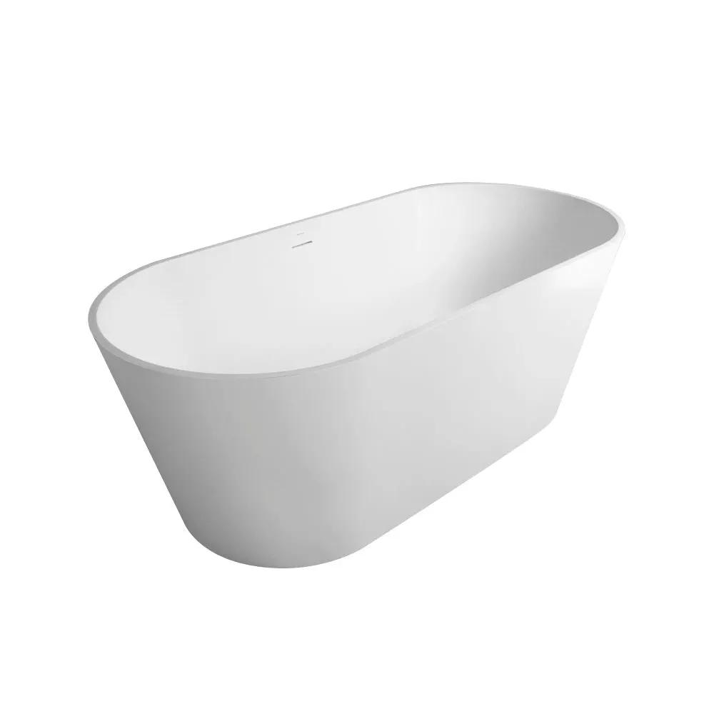 55 Inch Freestanding Solid Surface Soaking Bathtub by HouseOfZazla