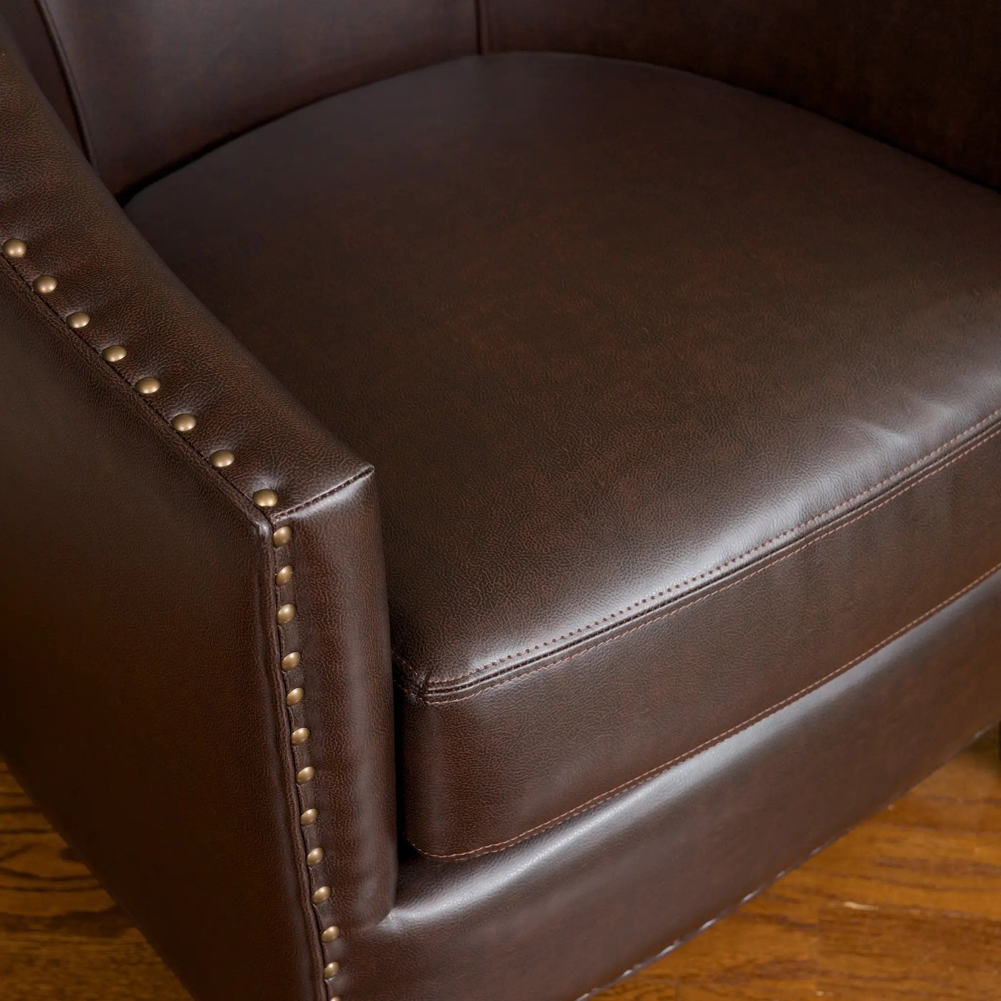 Brown Bonded Leather Club Chair by HouseOfZazla