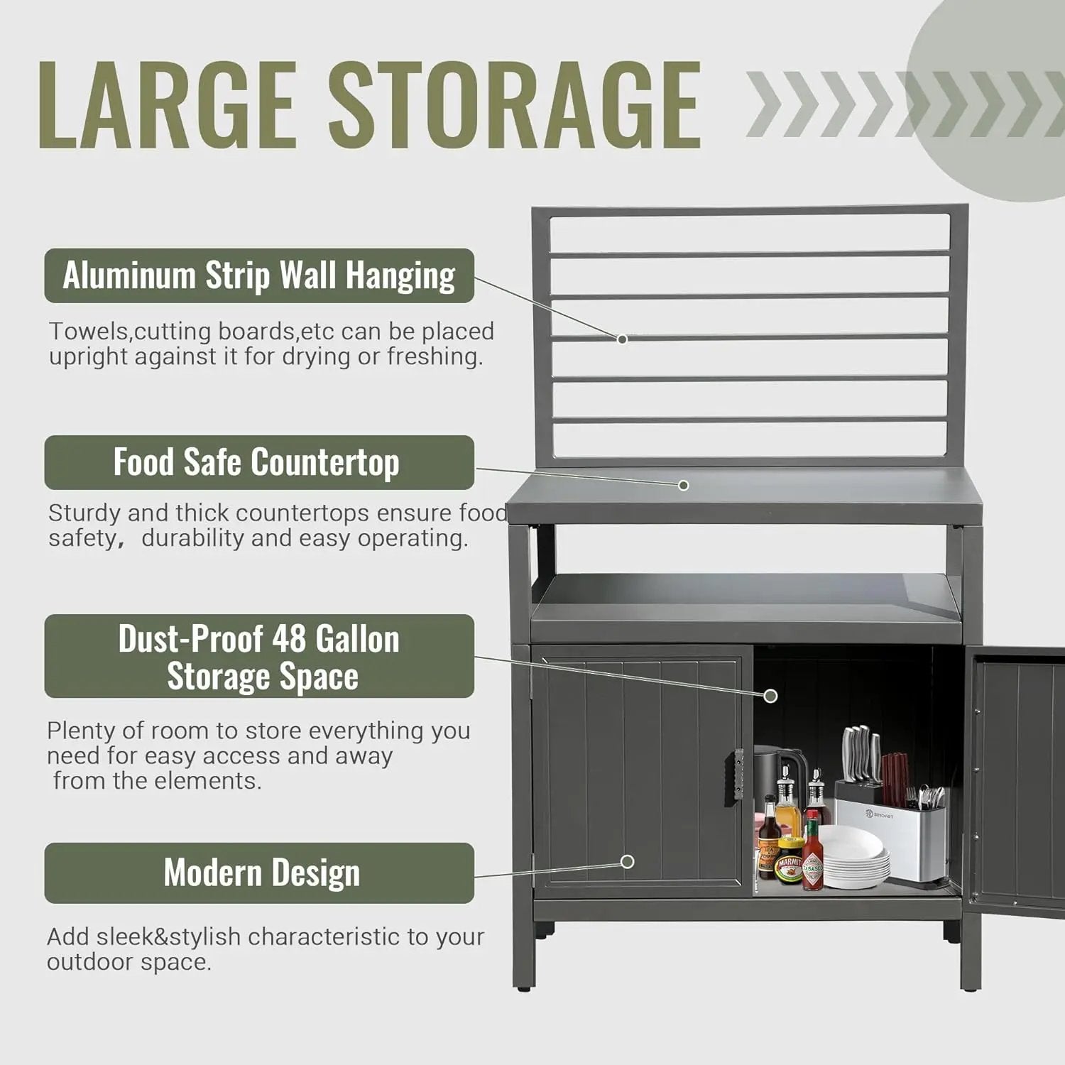 Outdoor Kitchen Island with Storage by HouseOfZazla