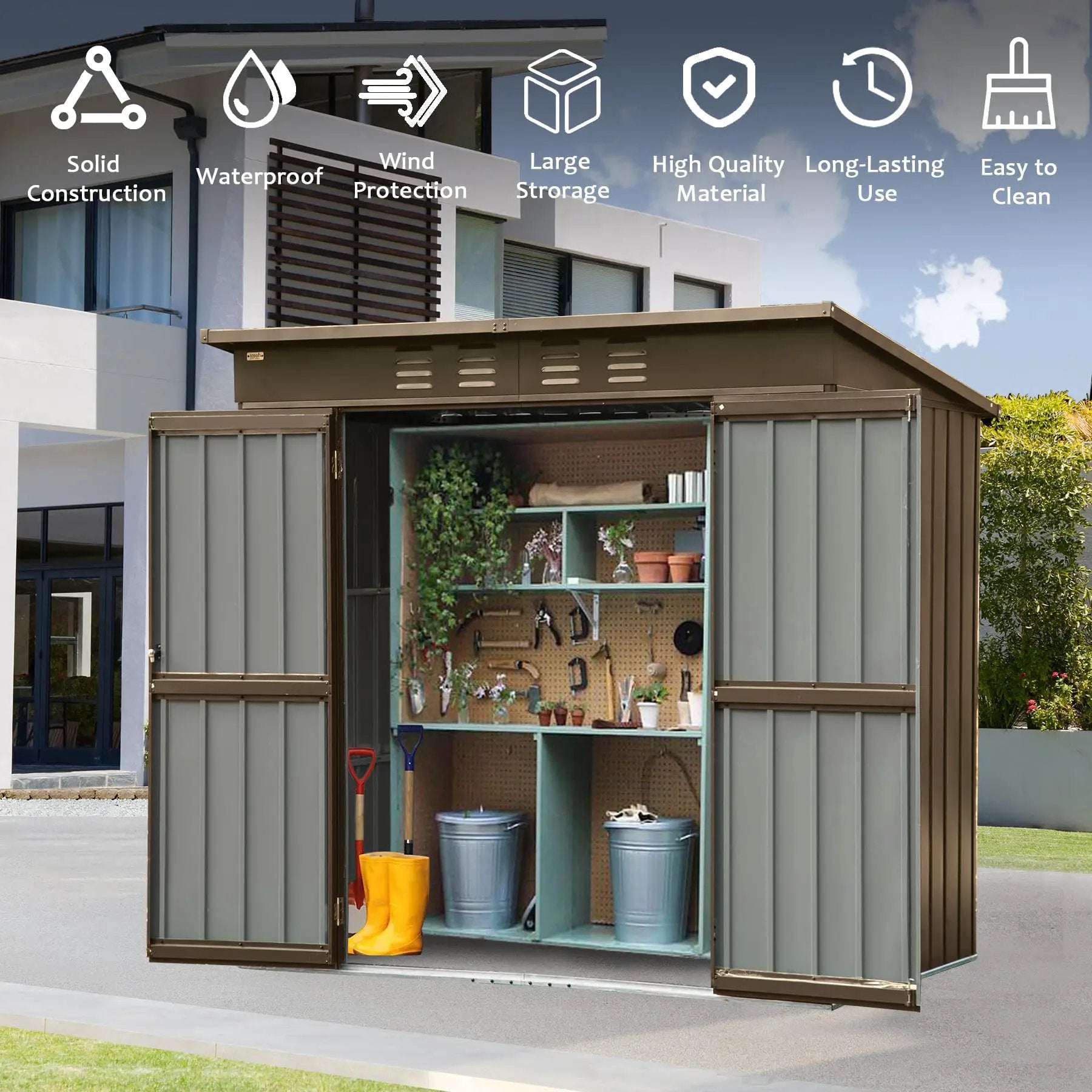 Outdoor Storage Shed 6x4 FT by HouseOfZazla