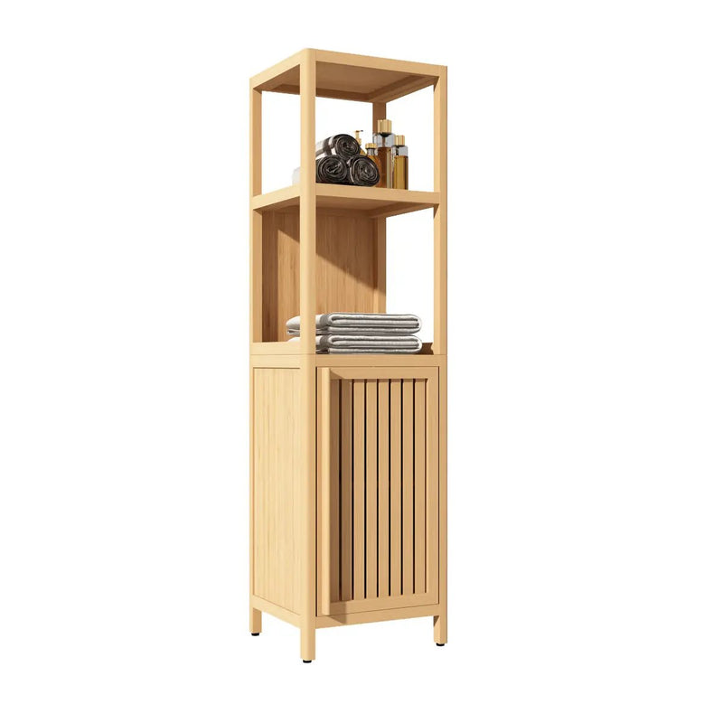 Large Capacity Multifunctional Bamboo Storage Cabinet by HouseOfZazla