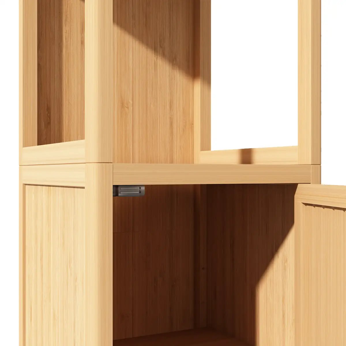Large Capacity Multifunctional Bamboo Storage Cabinet by HouseOfZazla