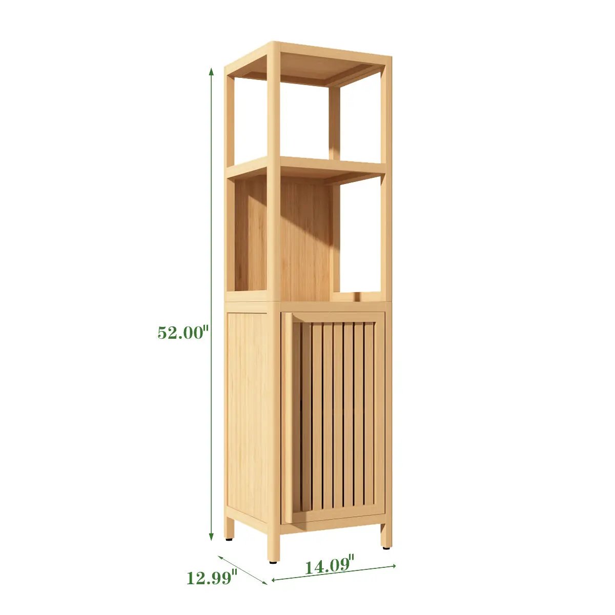 Large Capacity Multifunctional Bamboo Storage Cabinet by HouseOfZazla
