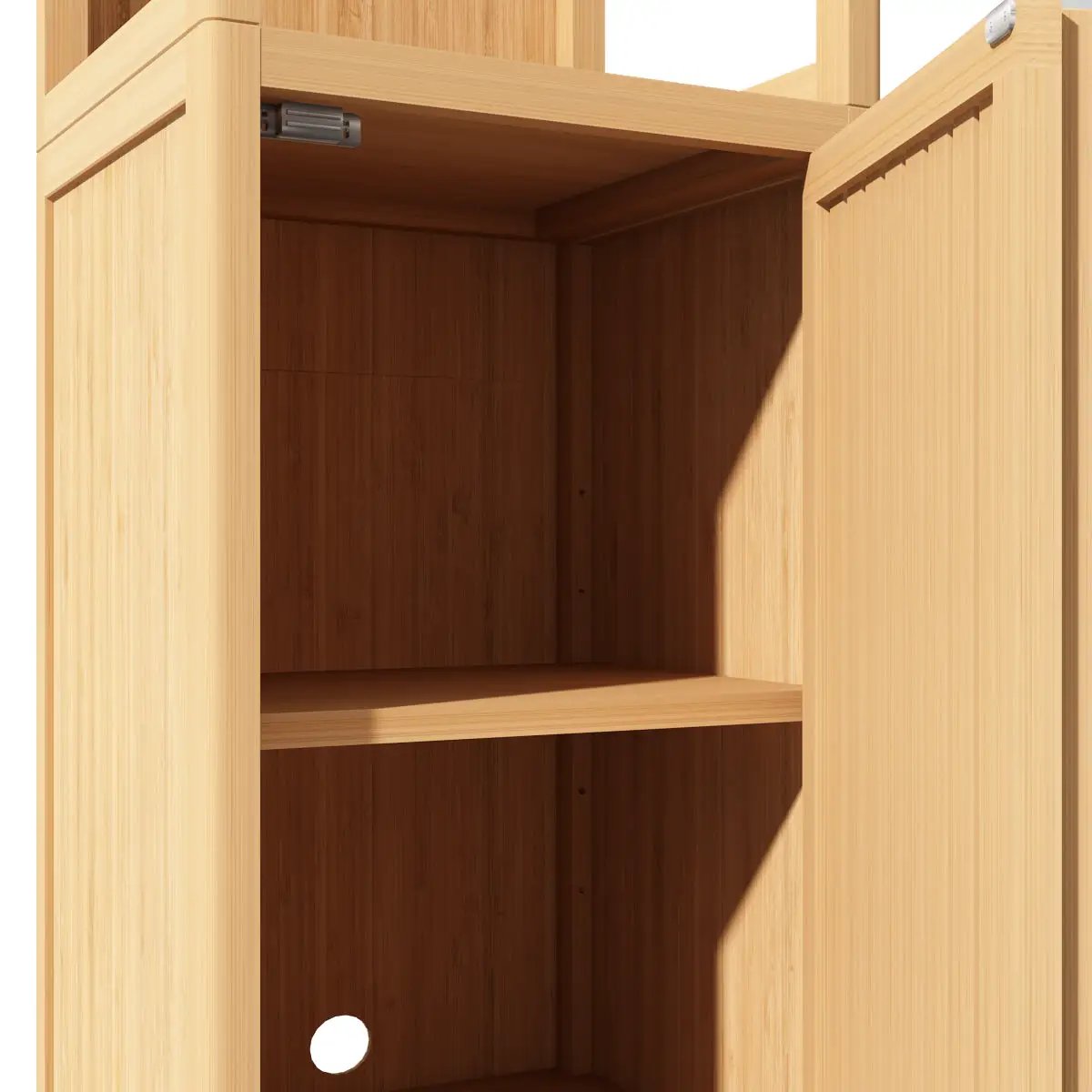Large Capacity Multifunctional Bamboo Storage Cabinet by HouseOfZazla