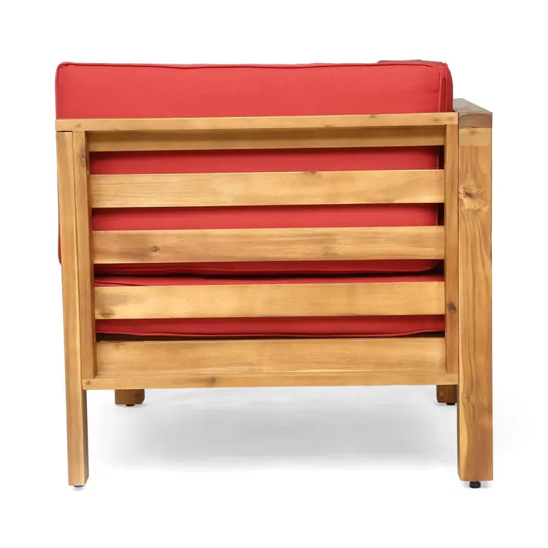 Oana Outdoor Wooden Sectional Set with Cushions by HouseOfZazla