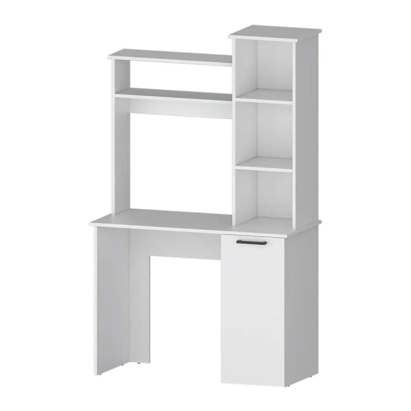 White 3-Tier Storage Shelves Computer Desk by HouseOfZazla