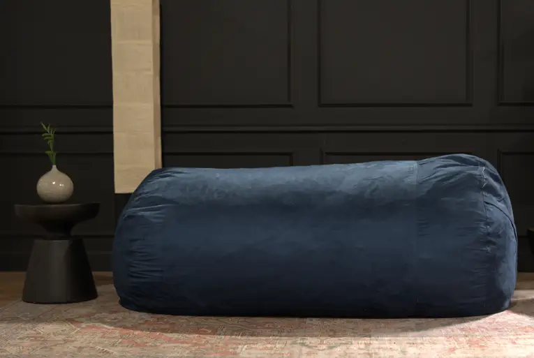 Jasper Traditional 8 Foot Cylindrical Suede Bean Bag by HouseOfZazla