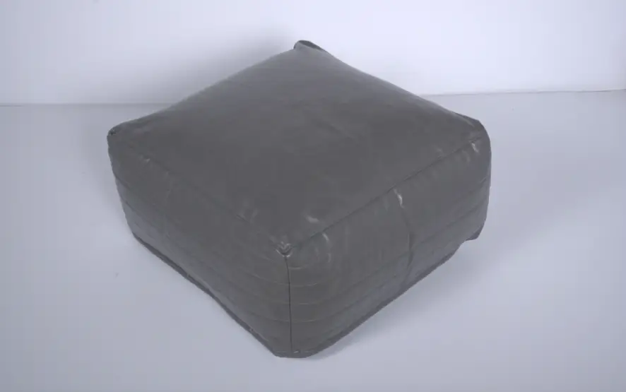 Bambo Faux Leather Rectangle Pouf by HouseOfZazla