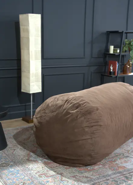 Jasper Traditional 8 Foot Cylindrical Suede Bean Bag by HouseOfZazla