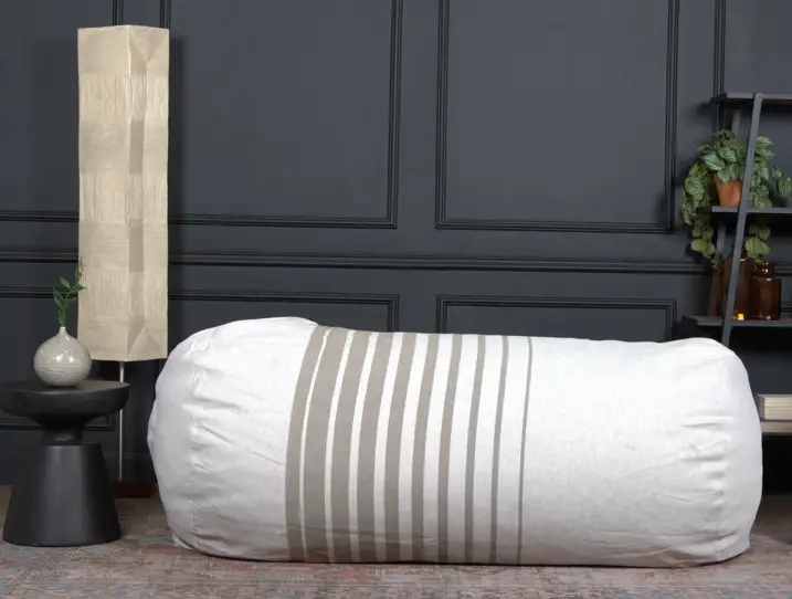 Zeon 6.5 Foot Striped Cylindrical Bean Bag by HouseOfZazla