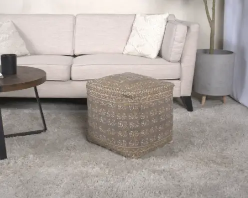 Ceasar Handcrafted Square Pouf by HouseOfZazla
