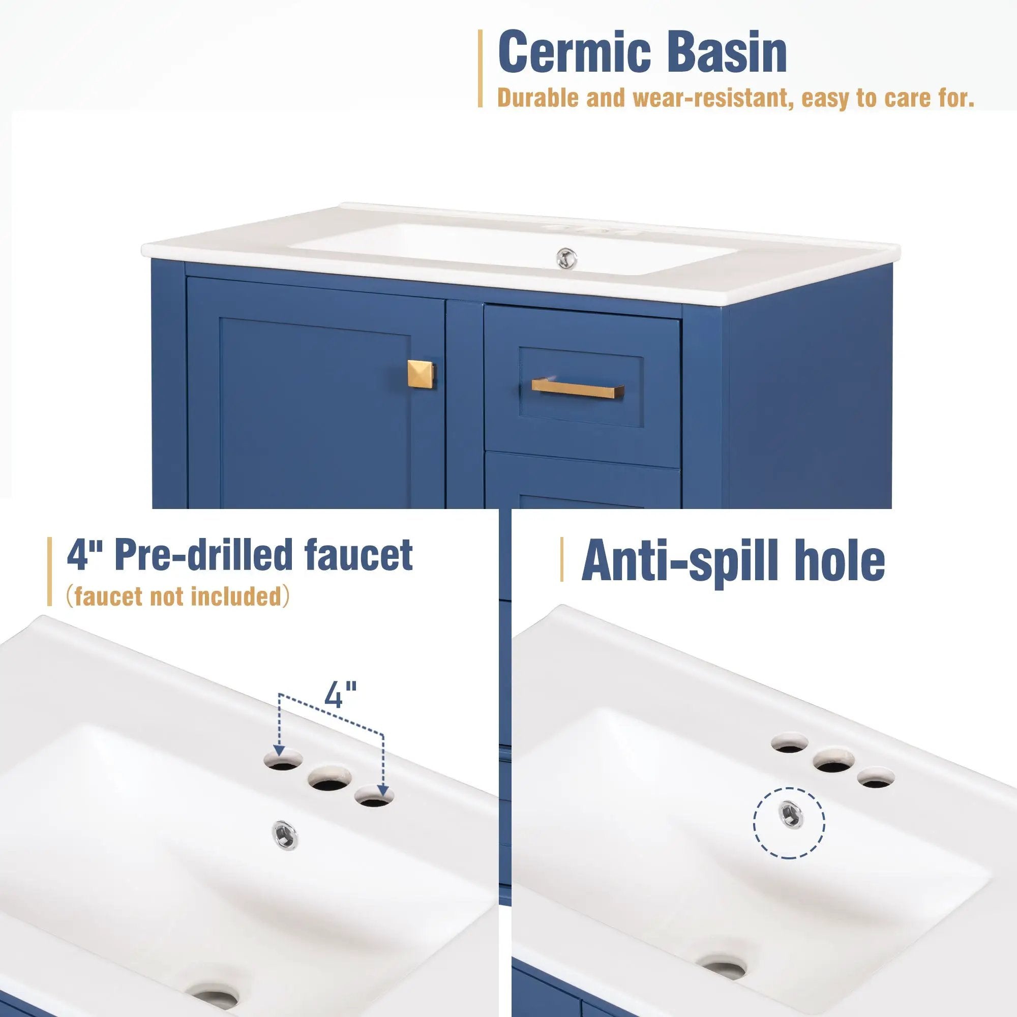 30" Bathroom Vanity with Sink Combo Set by HouseOfZazla