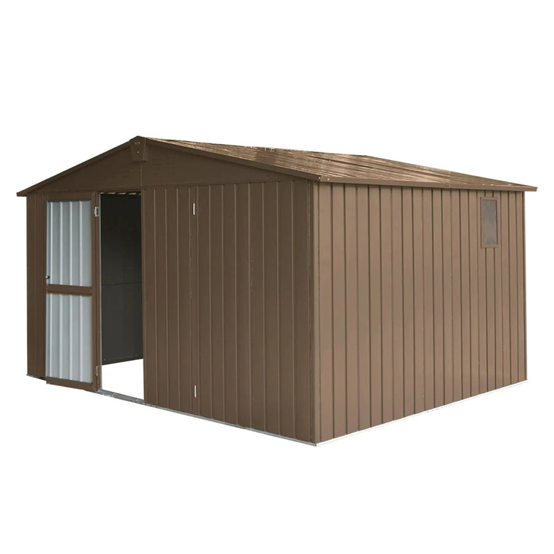 Backyard Storage Shed 11'x9' with Galvanized Steel Frame & Lockable Door by HouseOfZazla