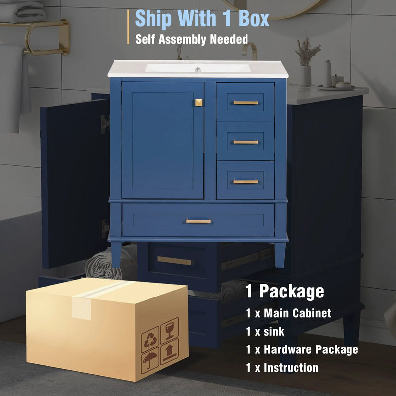 30" Bathroom Vanity with Sink Combo Set by HouseOfZazla