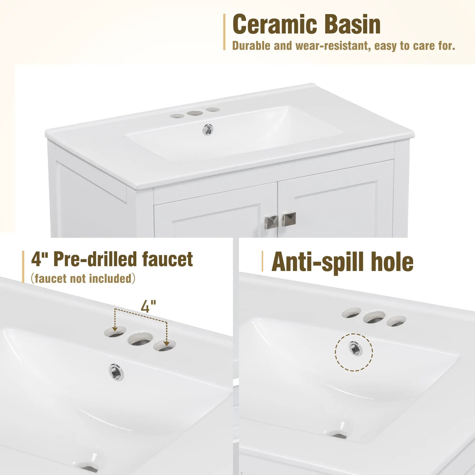 60" White Bathroom Vanity Set by HouseOfZazla