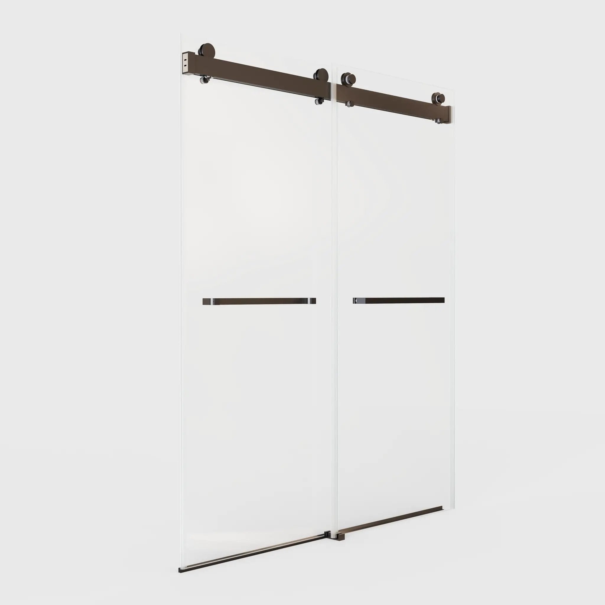56-60"W x 76"H Frameless Double Sliding Soft-Close Shower Door by HouseOfZazla